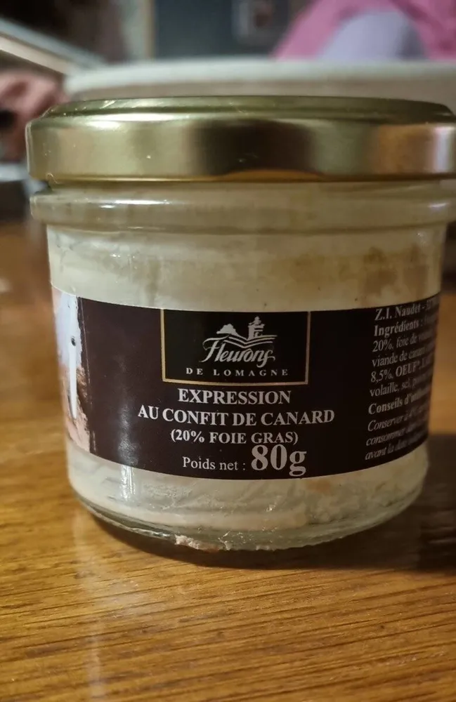 Expression au confit de canard