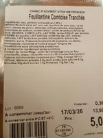 Feuillantine Comtoise tranchée