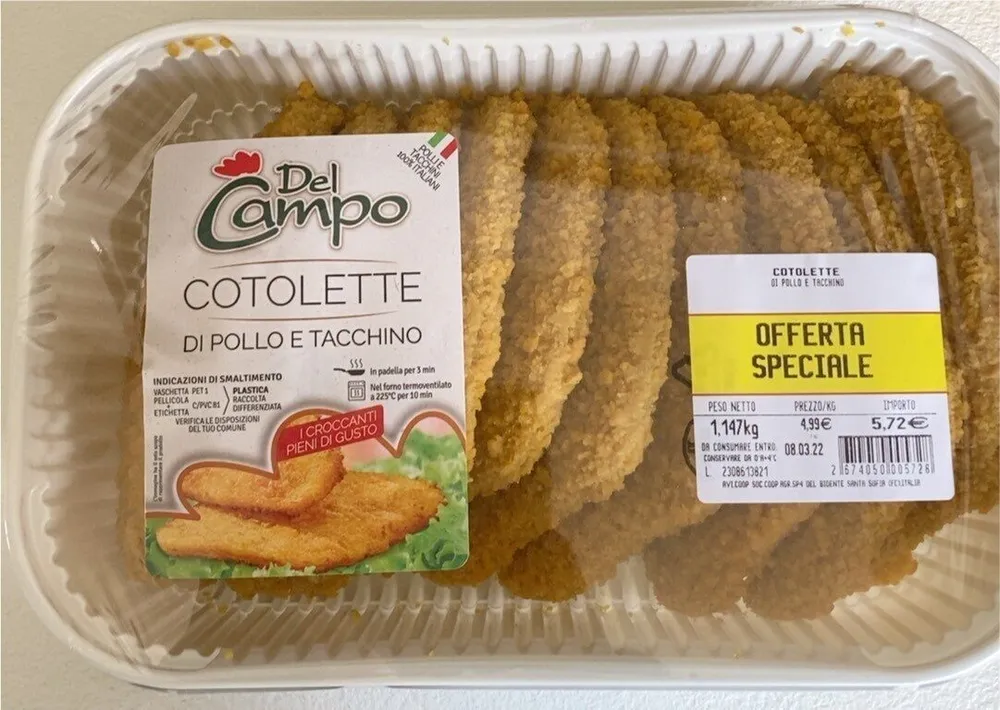 Cottolette di pollo e tacchino