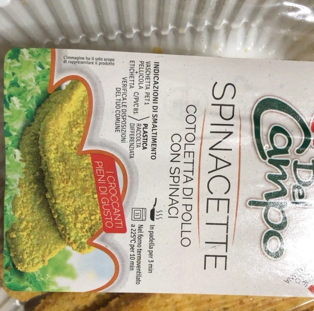 Spinacette coteletta di pollo con spinaci