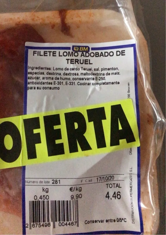 Lomo adobado de Teruel