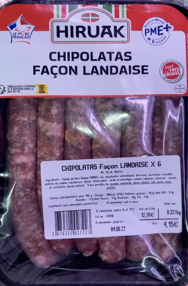 Chipolatas facon landaise