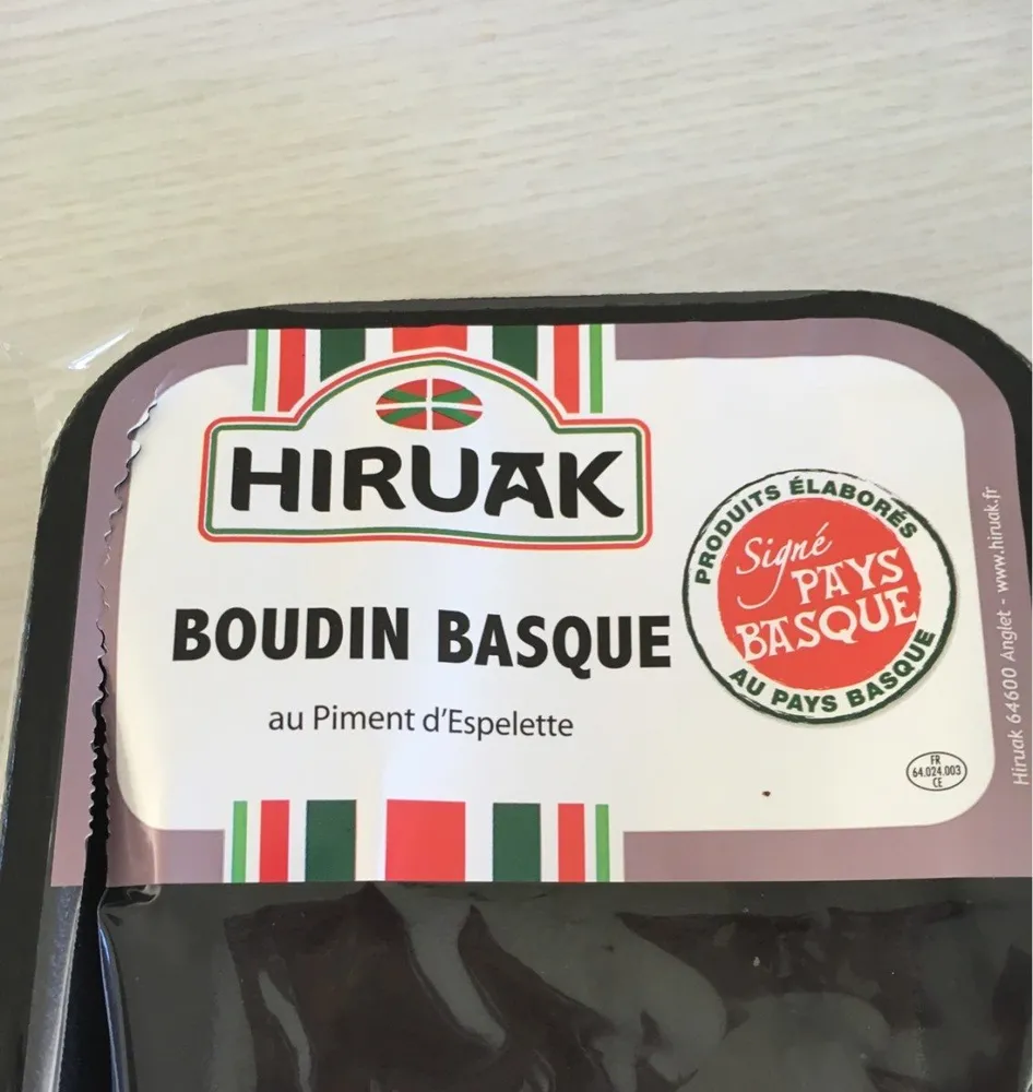 Boudin basque au piment d'Espelette