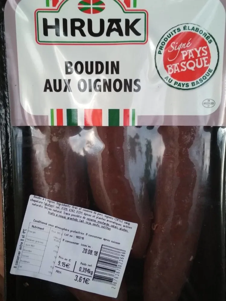 Boudin aux oignons