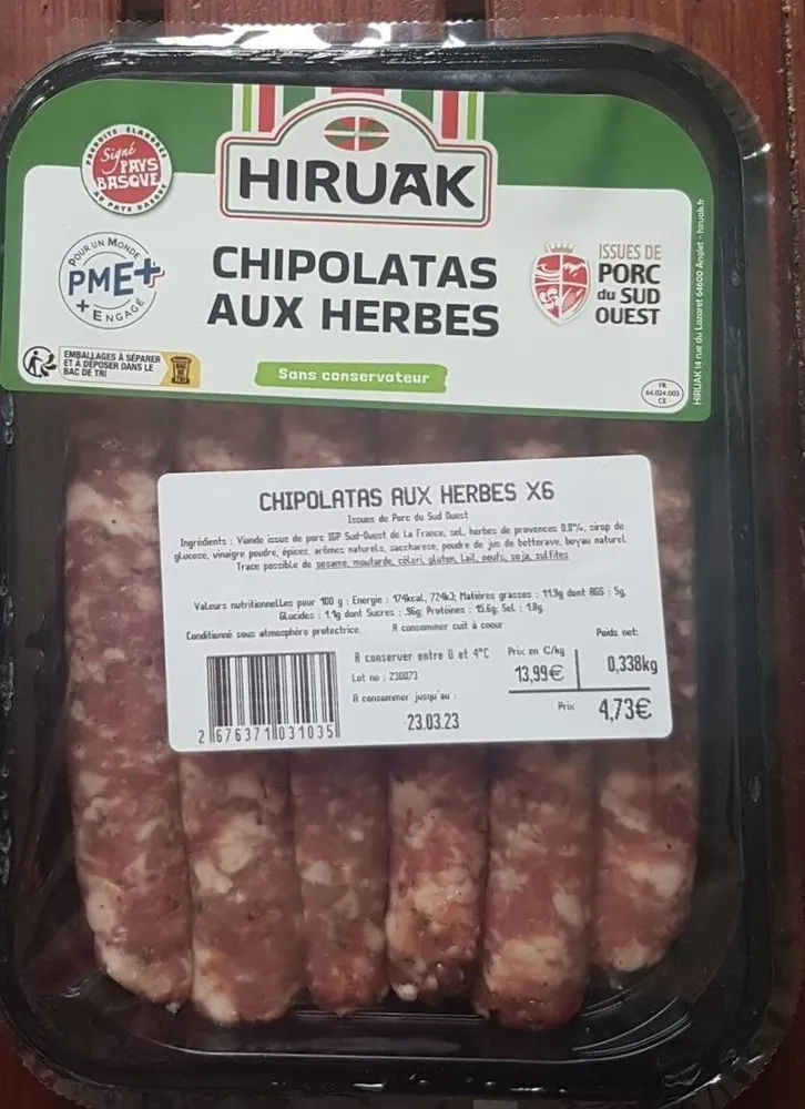 Chipolaras aux herbes