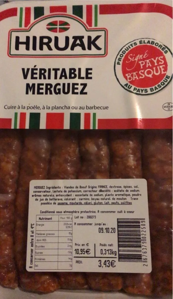 Véritable merguez