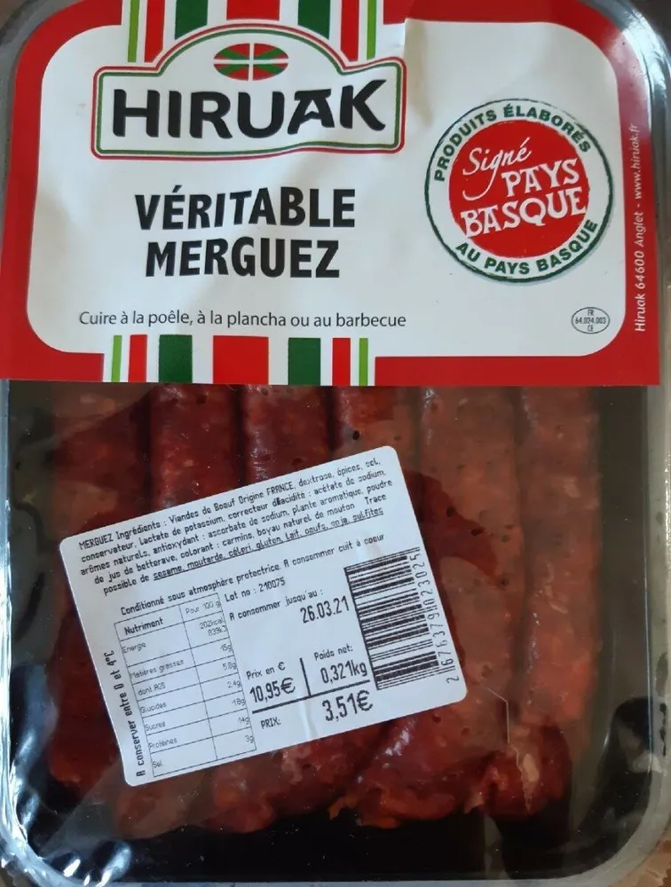 Véritable merguez
