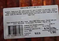Merguez de porc et bœuf