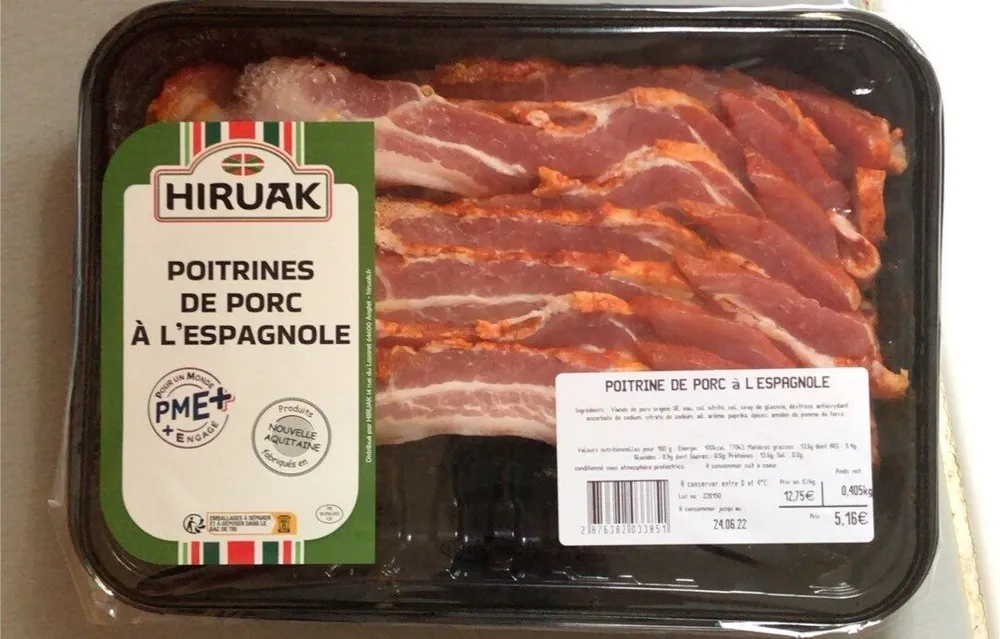 Poitrine de porc a l’espagnole