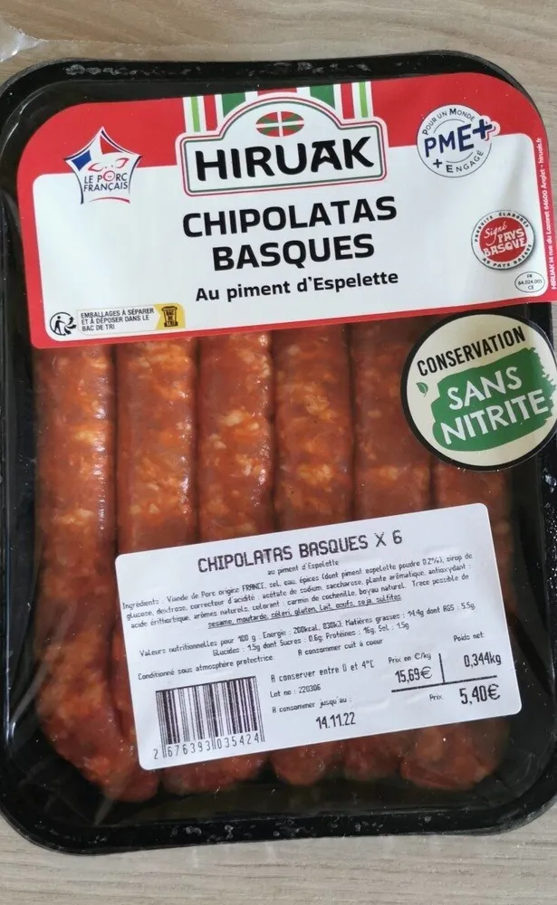 Chipolatas basques x6
