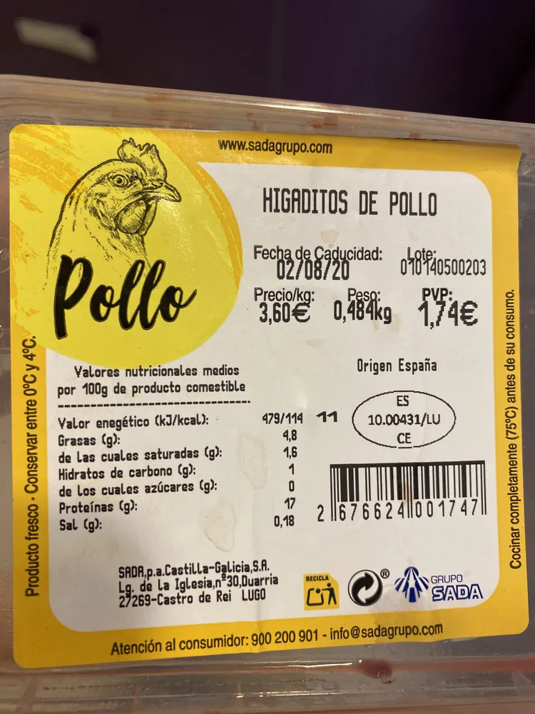 Higaditos de Pollo