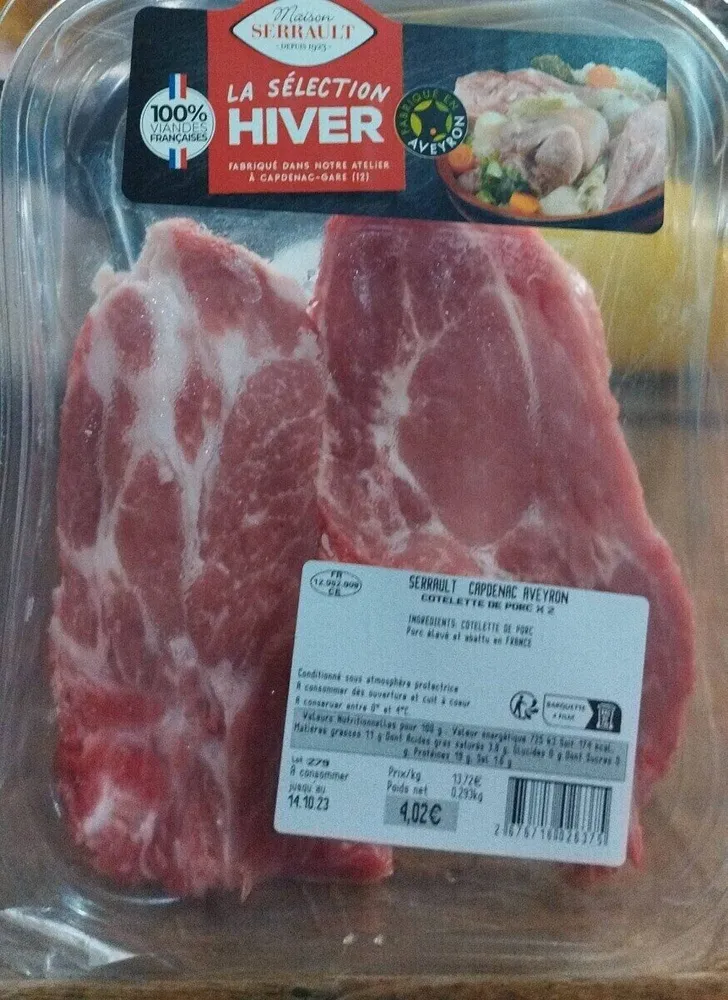 Côtelettes de porc