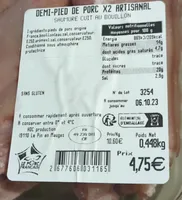 Demi-pied de porc artisanal