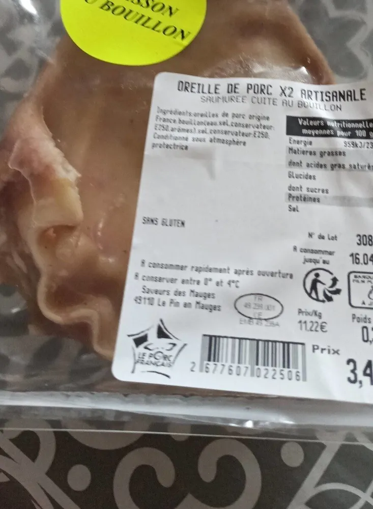 Oreilles de porc