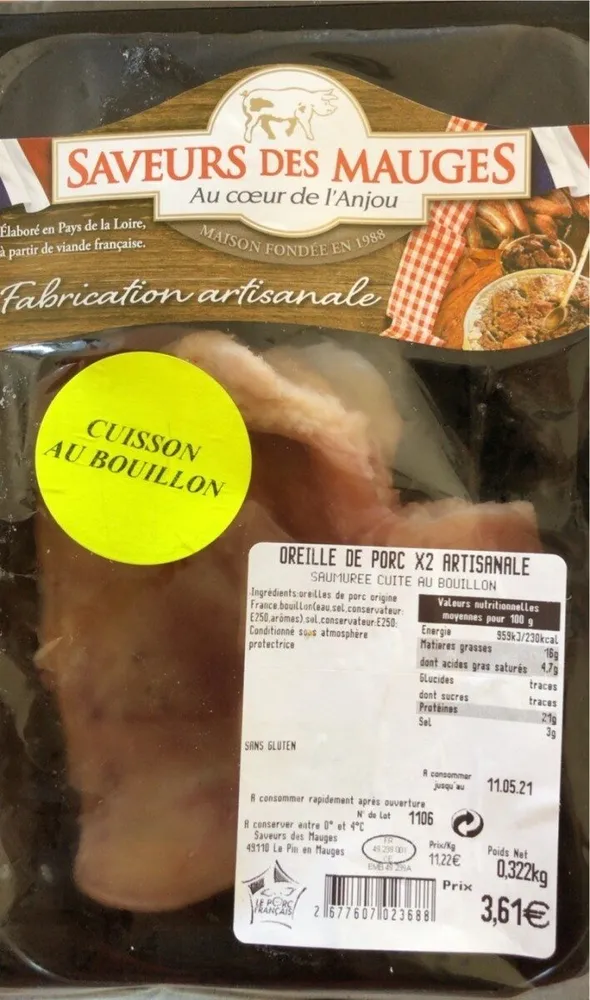 Oreille de porc x2 artisanale