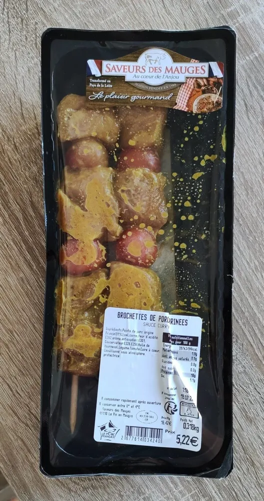 Brochettes de porc marinées