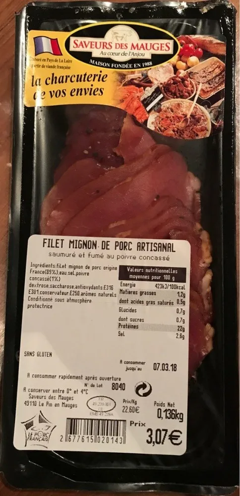 Filet mignon de porc artisanal
