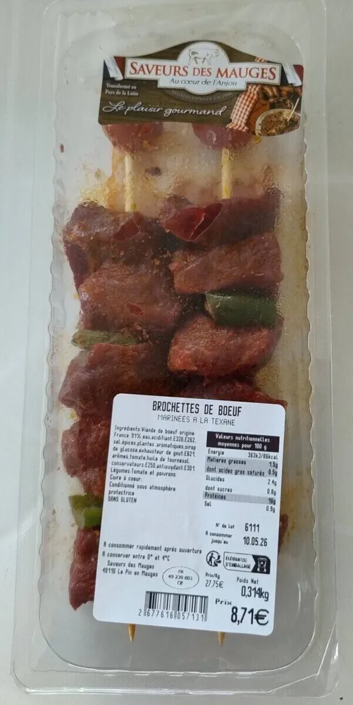 Brochettes de boeuf