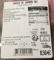 Chutes de jambon sec