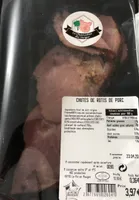 Chutes de rotis de porc
