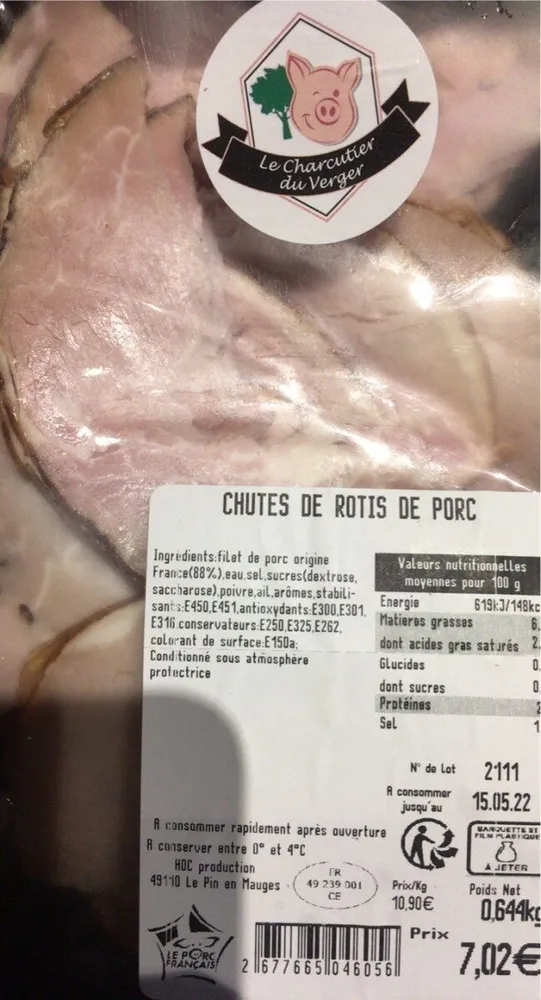 Chutes de rôtis de porc