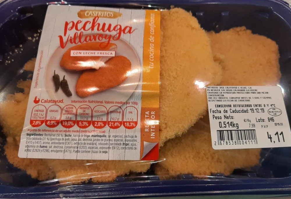 Pechuga Vilarroyo con leche fresca