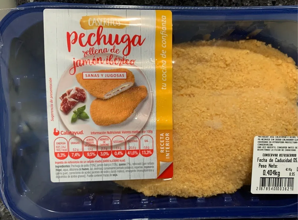 Pechuga rellena de jamón ibérico