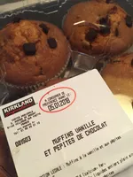 Muffins vanille et pepites chocolat