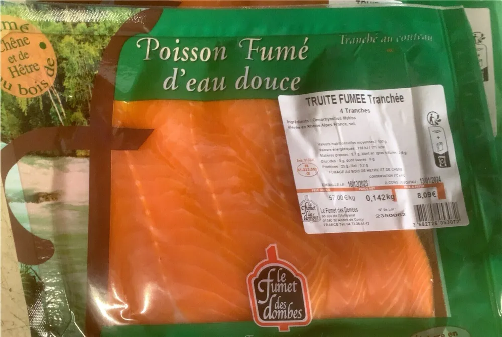 Truite fumée tranchée