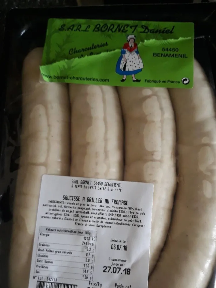 Saucisses à griller au fromage