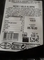 Saucisse à griller au fromage