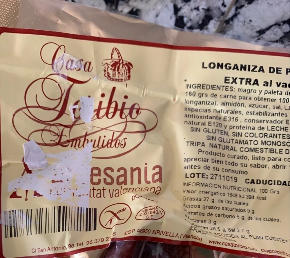 Longaniza de pascua