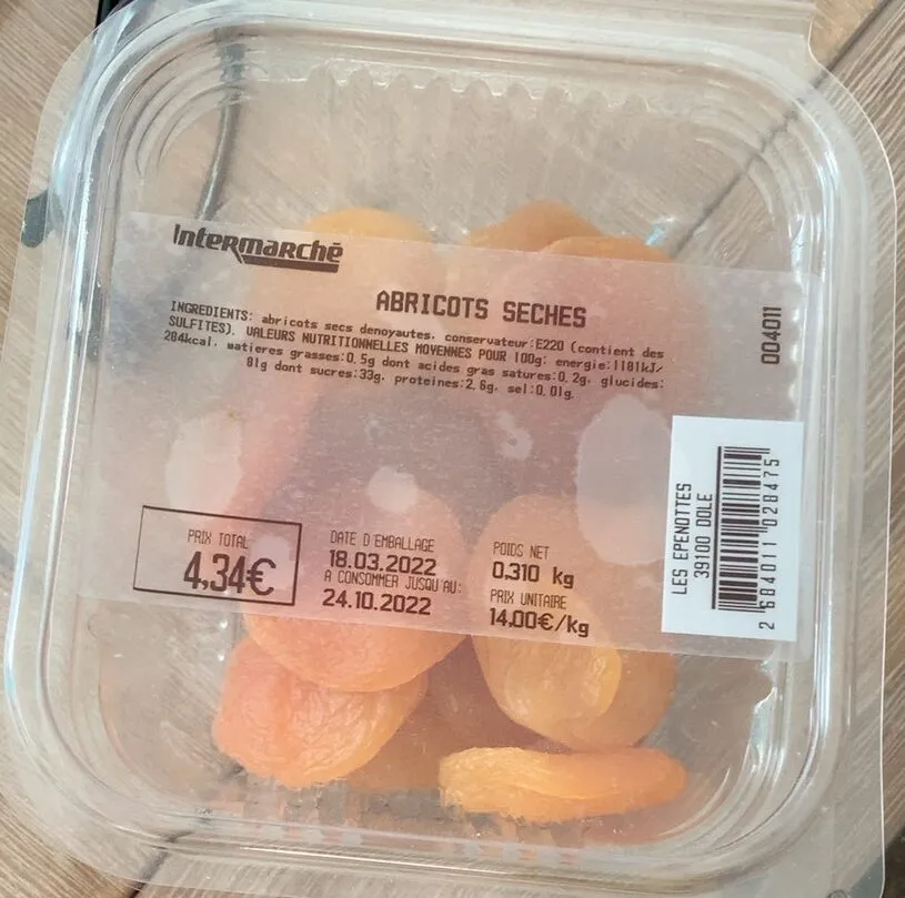 Abricots séchés