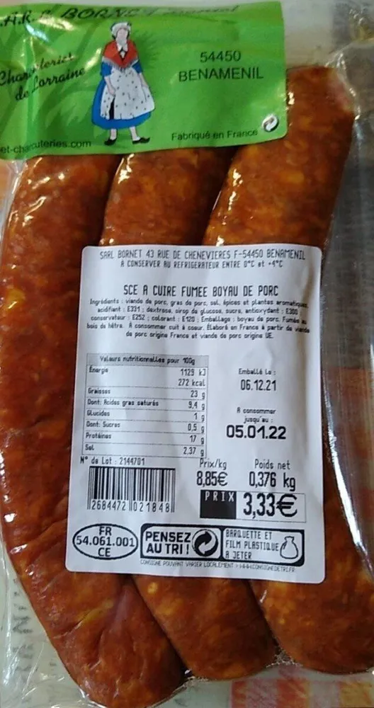 Saucisse à cuire fumées