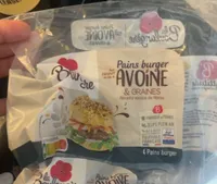 Pains burger avoine et hraines