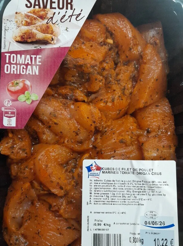 Cubes filet de poulet