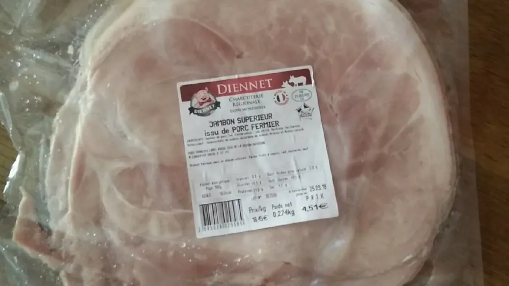 Jambon supérieur issu de porc fermier
