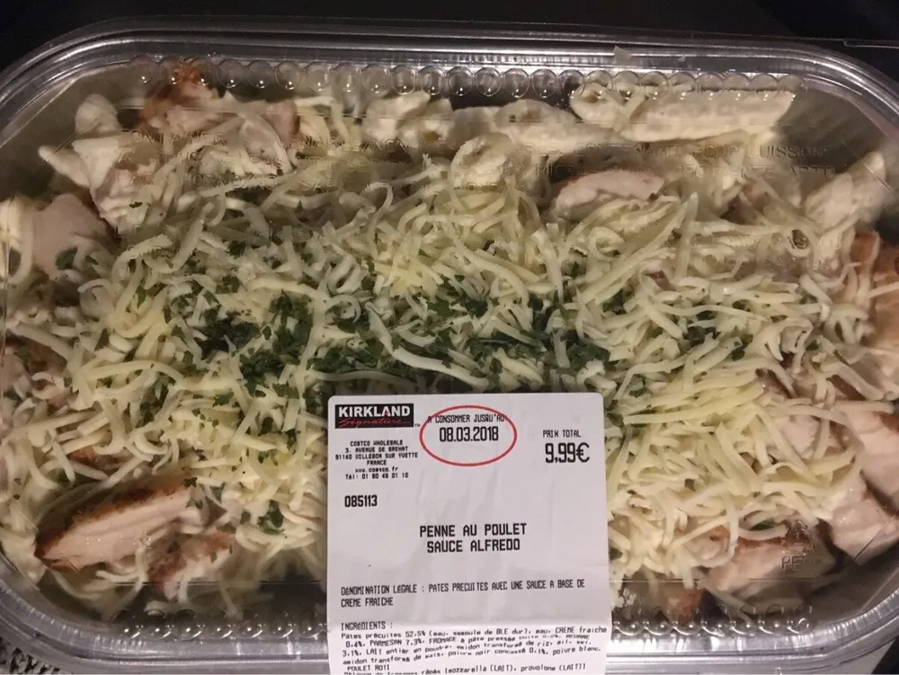 Penne au poulet sauce alfredo