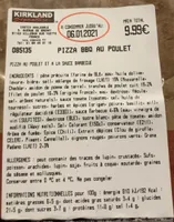 Pizza bbq au poulet