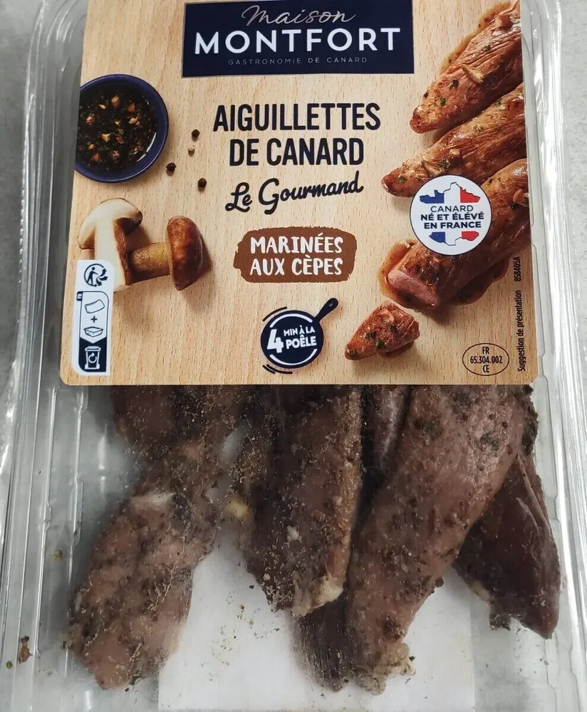 Aiguillettes de canard Montfort mariné aux cèpes