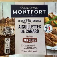 Aiguillettes de canard marinées aux cèpes