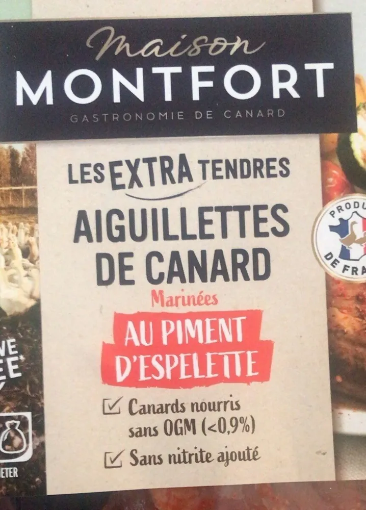 Aiguillettes de canard marinées