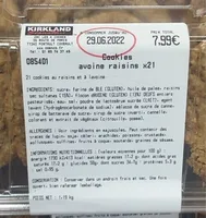 Cookies avoine raisin
