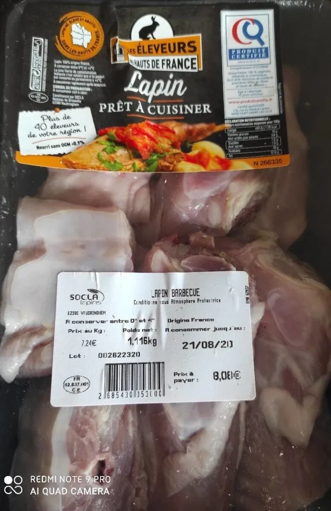 Lapin prêt à cuisiner