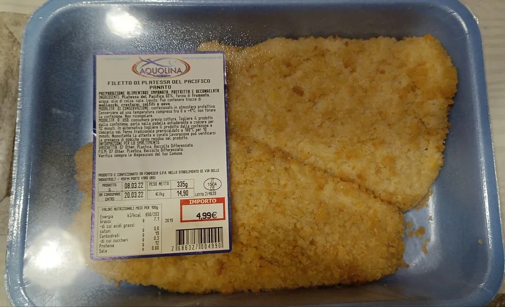 Filetto di platessa del Pacifico panato