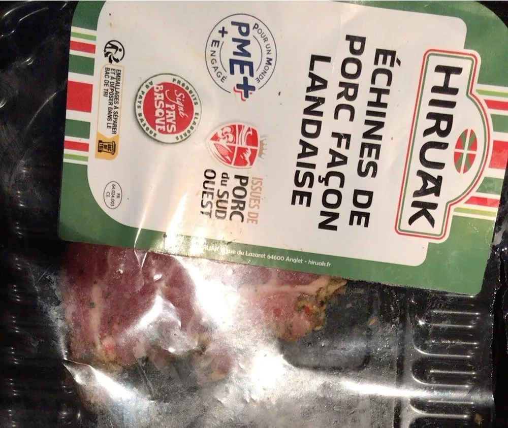 Echine de porc facon landaise
