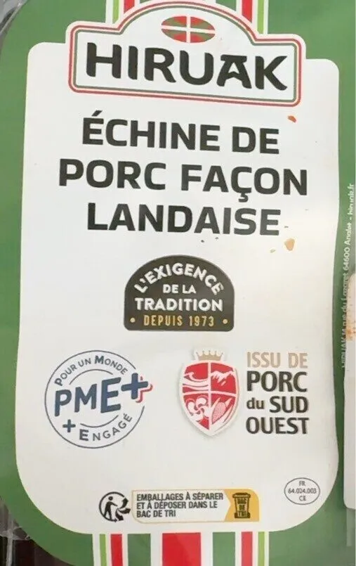 Échine de porc façon landaise