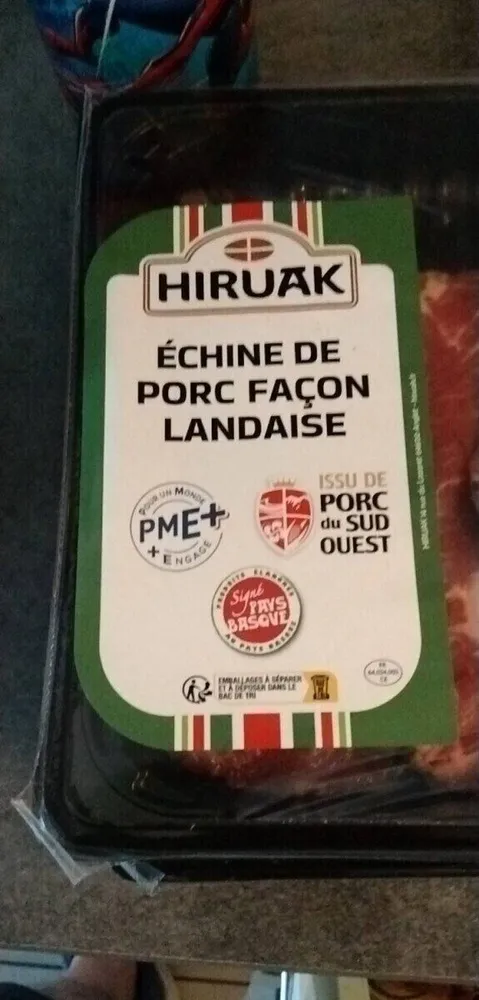 Échine de porc façon landaise