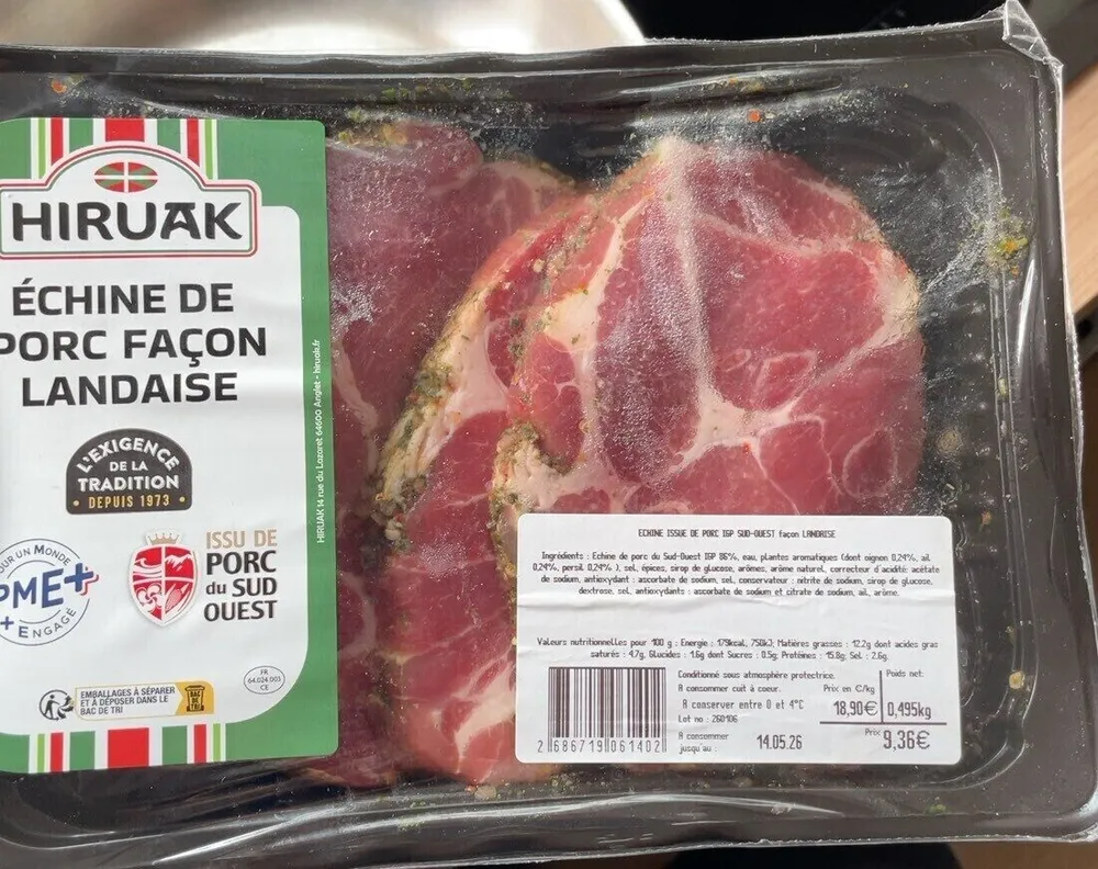 Echine de porc