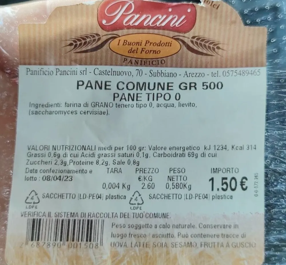 Pane tipo 0